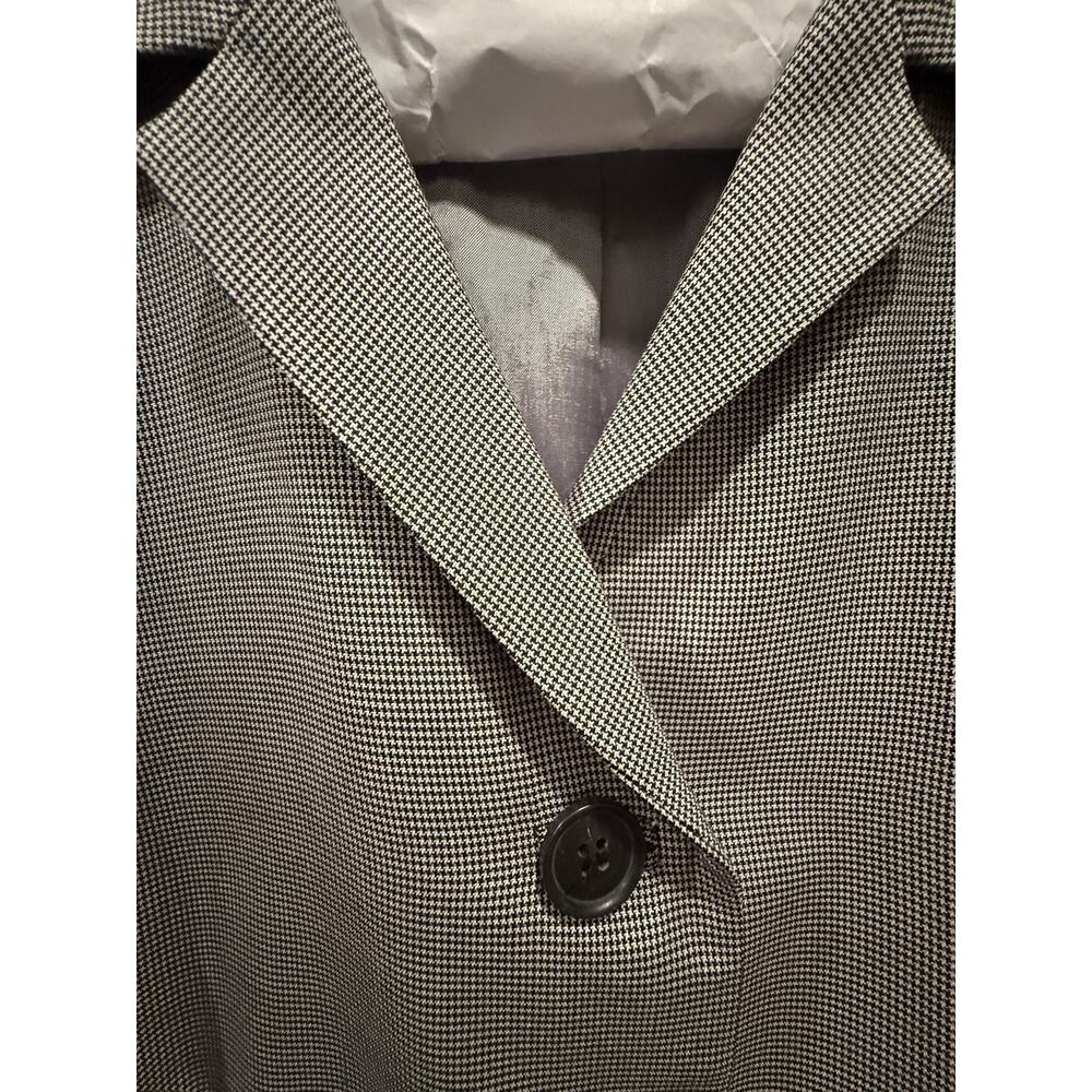 Vintage Ann Taylor 100% Silk Pant Suit Micro Houndstooth Print M Size 8 EUC - Picture 8 of 9